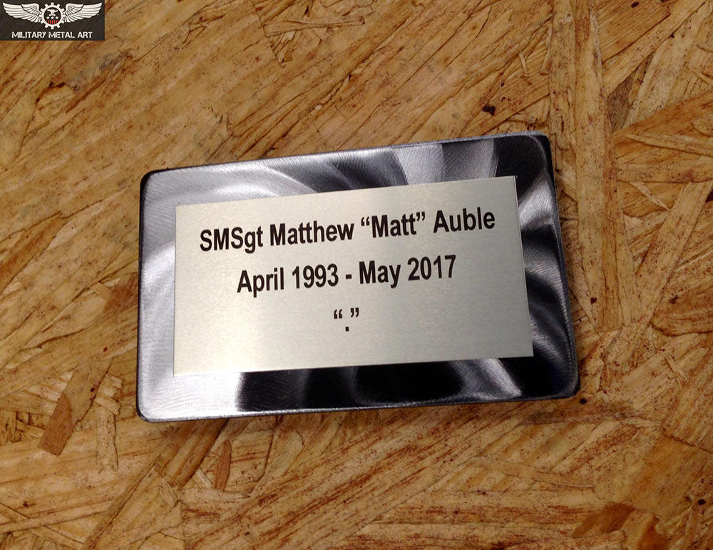 Optional Placard (4.5"W x 2.5"H)